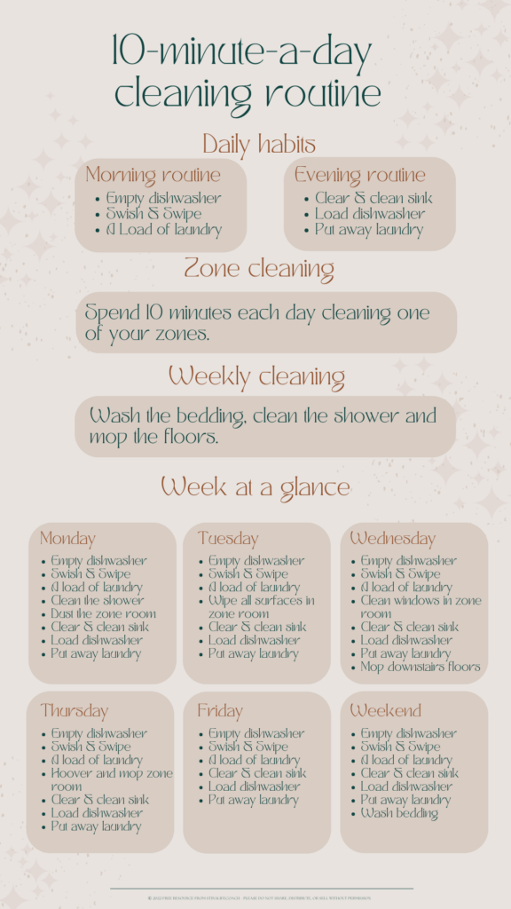10 minute a day cleaning routine