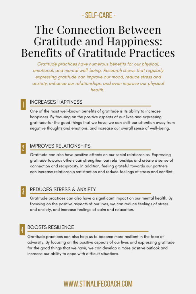 The Connection Between Gratitude and Happiness: Benefits of Gratitude Practices